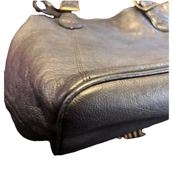 Frye Caelan Leather Crossbody Handbag Medium Size Smokey Gray Satchel - Picture 12 of 16